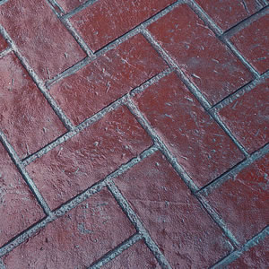 Stamped Concrete - Herringbone